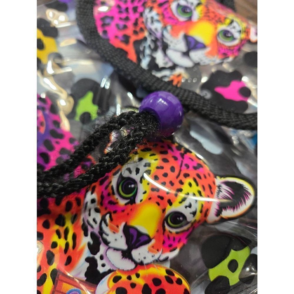 Lisa Frank 1990 Leopard Rainbow Cheetah Clear Backpack Vintage - Picture 2 of 6